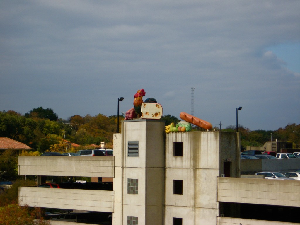 Plaster Food Atop Garage