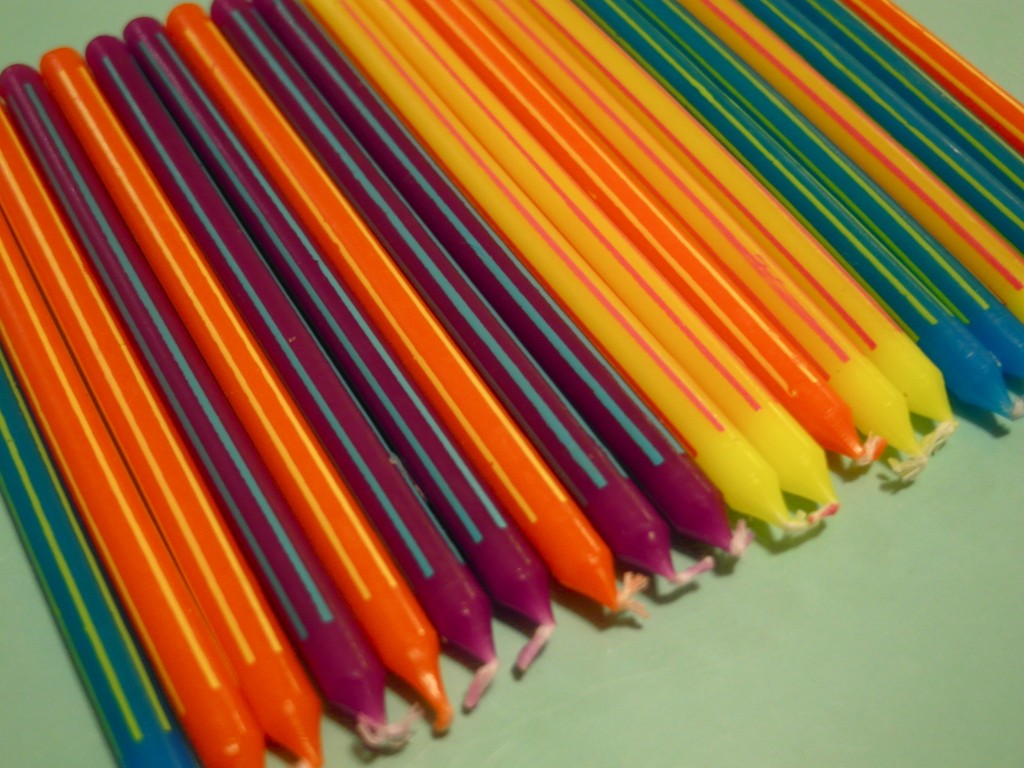 Striped Birthday Candles