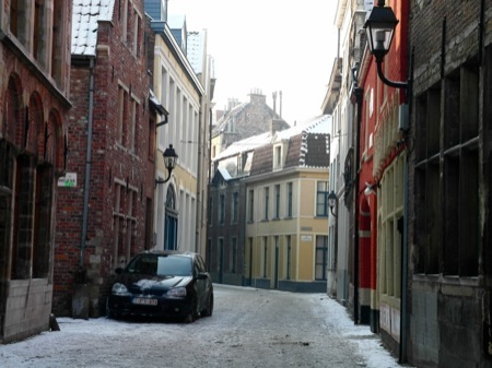 Ghent Snowy Street
