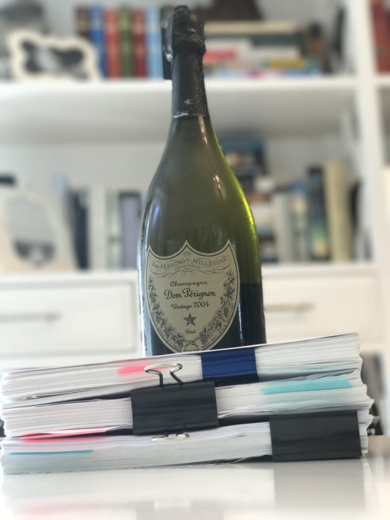 Jennifer Coté rough manuscript of first novel #domperignon